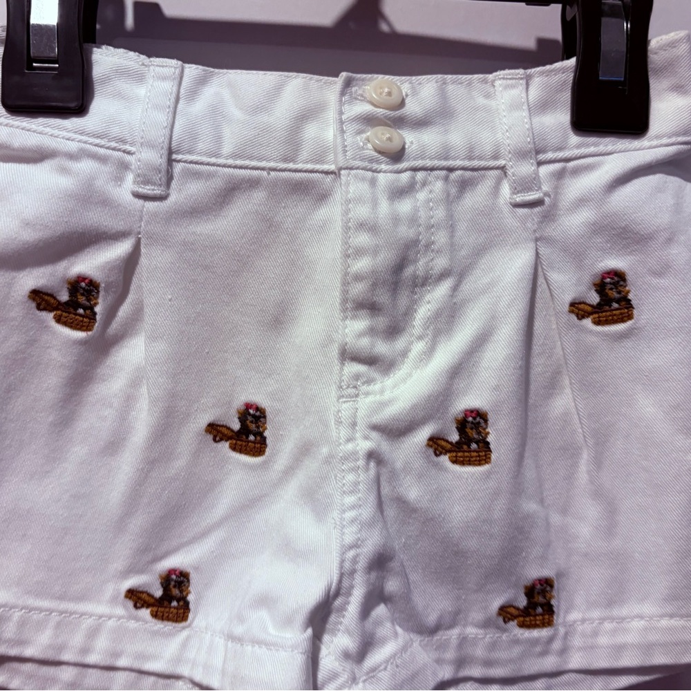 Ralph Lauren Kids Shorts with Embroidered Dog Pattern